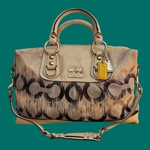 VTG 1990s Coach Large Signature Logo Satchel Handbag